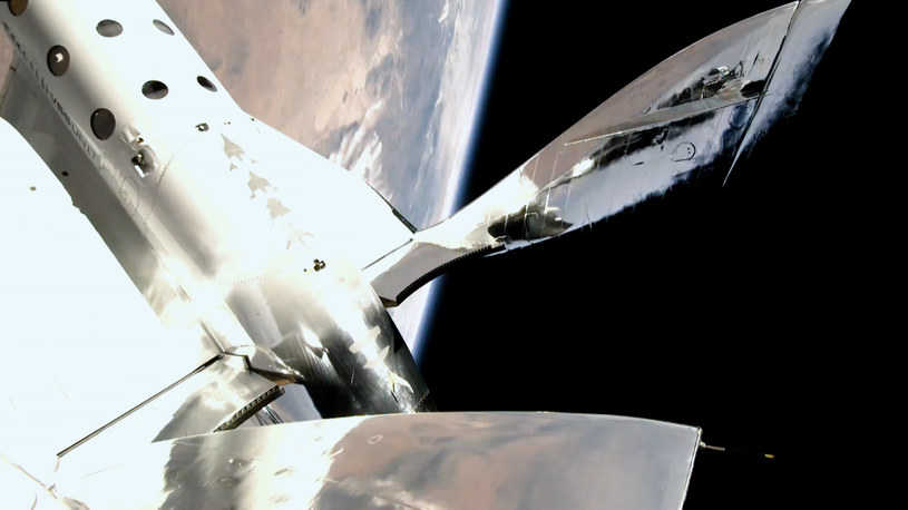 VSS Unity w kosmosie podczas lotu testowego #Unity22 /ED/JL/Virgin Galactic / Camerapress / Forum /Agencja FORUM