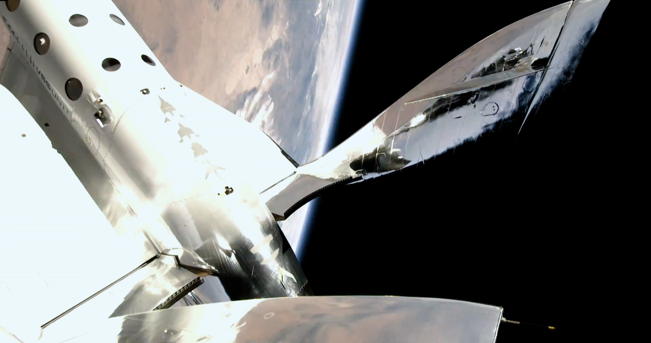 VSS Unity w kosmosie podczas lotu testowego #Unity22 /ED/JL/Virgin Galactic / Camerapress / Forum /Agencja FORUM