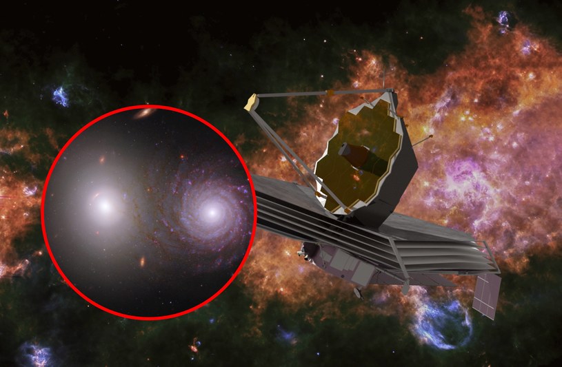 VV191 okazuje się niesamowicie interesującą parą galaktyk. /Facebook / NASA's James Webb Space Telescope  /123RF/PICSEL