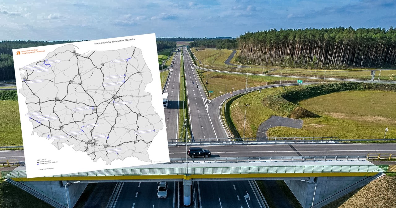 W 2023 roku do użytku oddano już 266,5 km nowych dróg ekspresowych i autostrad w Polsce / fot. Mateusz Grzeszczuk GDDKiA /GDDKiA/Interia.pl