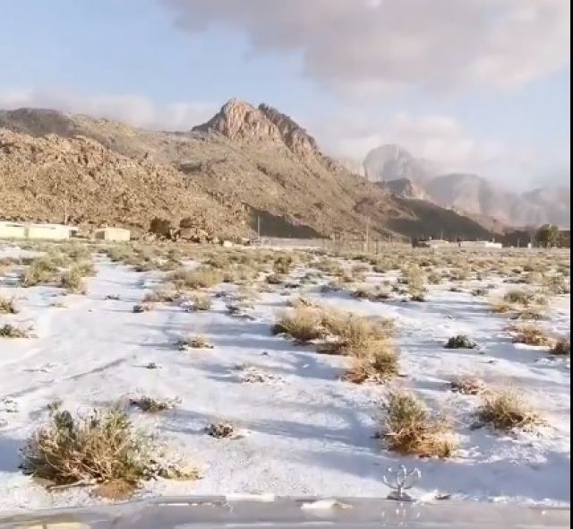 W Arabii Saudyjskiej spadł śnieg /Twitter