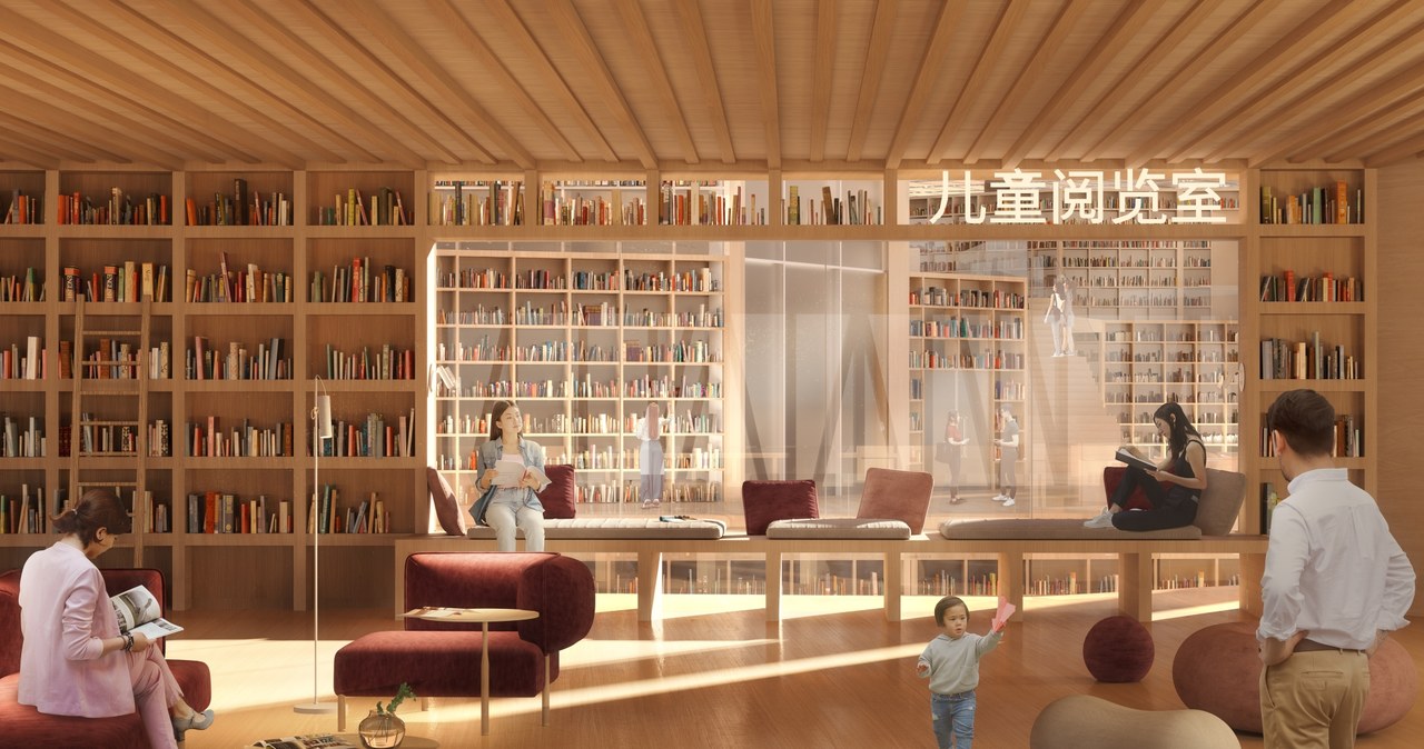 W bibliotece przewidziano przestrzenie dla czytelników /mvrdv.nl /materiały prasowe