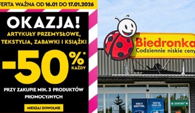 W Biedronce od rana tłumy! Ruszyła dwudniowa akcja –50%, która szybko skończy się pustymi półkami