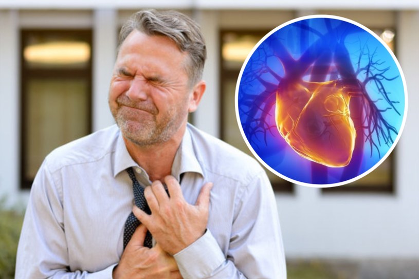 W czasie zawału mięśnia sercowego chory bardzo często odczuwa duszność, strach przed śmiercią, a także ból lub silny ucisk w klatce piersiowej /123RF/PICSEL