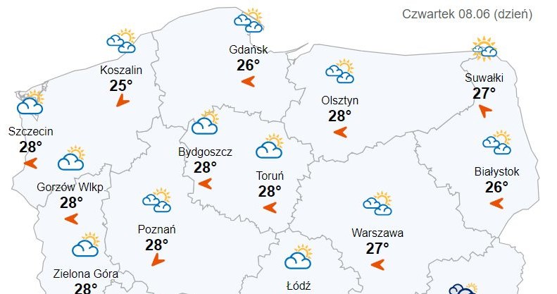 W czwartek będzie ciepło, ale na południu również burzowo /IMGW /