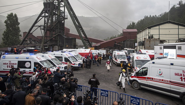 W eksplozji w tureckiej kopalni węgla zginęło co najmniej 40 osób /ERDEM SAHIN /PAP/EPA