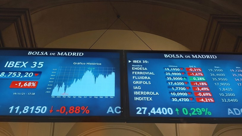W Europie wzrost na giełdach. Nz. giełda w Madrycie /PAP/EPA