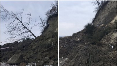 W Gdyni Orłowie osunął się klif. Pod zwałami ziemi nie było ludzi 