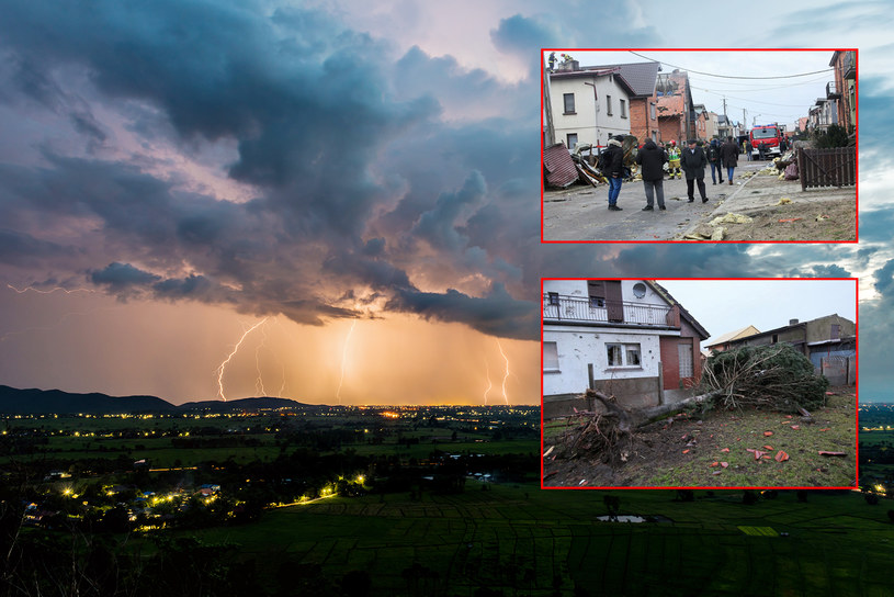 W gminie Dobrzyca przeszła najprawdopodobniej trąba powietrza, która spowodowała zniszczenia w około 50 domach/ fot. PAP/Picsel /	Tomasz Wojtasik /PAP