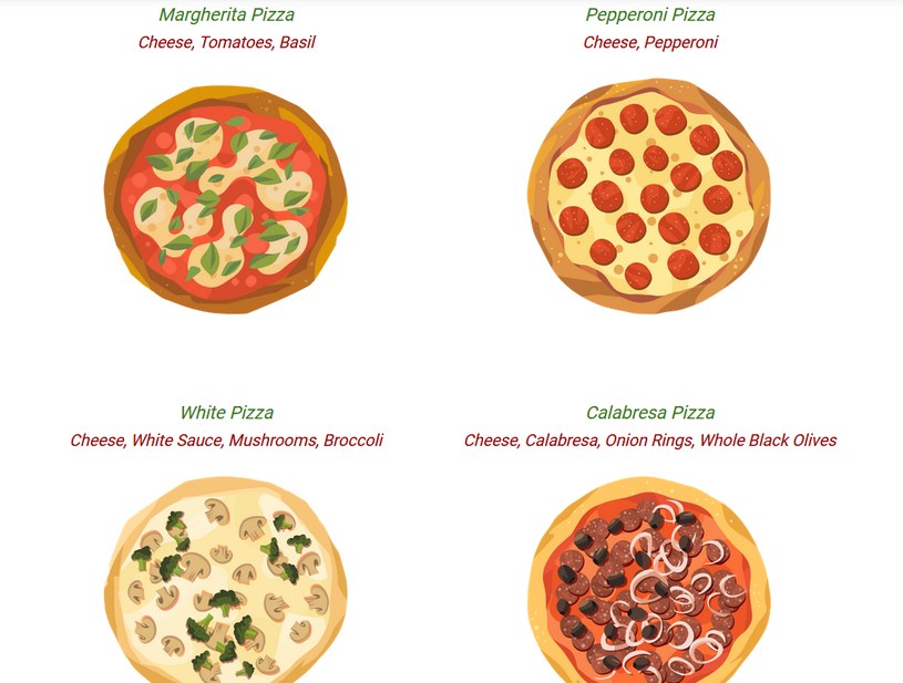 W Google Doodle pojawiają się różne gatunki pizzy /