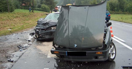 W innym wypadku w Wyżnem (4 sierpnia 2007 r.)  zginął 33- letni kierowca bmw /Policja