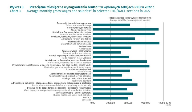 W jakich sektorach gospodarki zarabia się najlepiej? /GUS