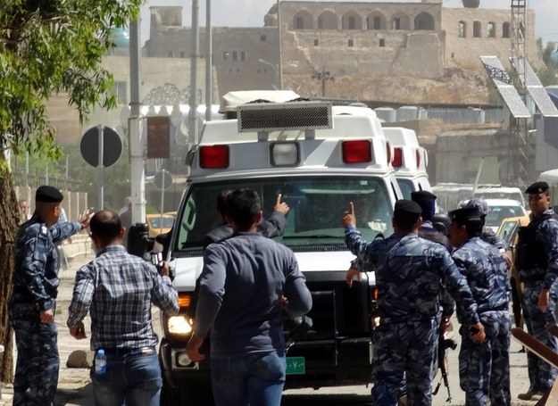 W jednym z zamachów zginęlo siedem osób /KHALIL AL-A'NEI /PAP/EPA