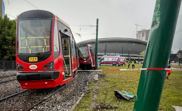 W Katowicach wykoleił się tramwaj. 7 osób rannych