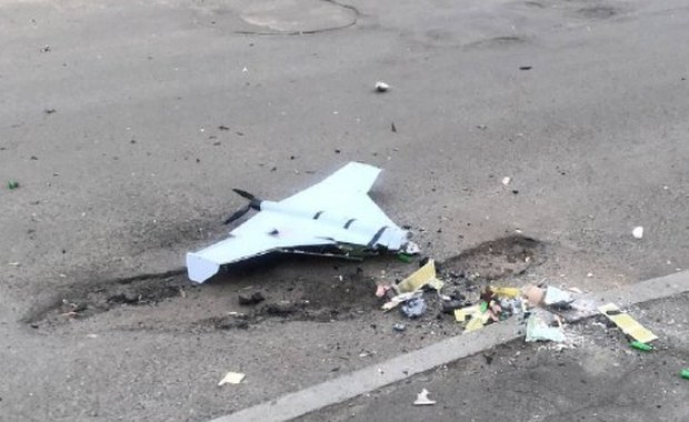 W Kijowie zestrzelono dron. Był w nim kilogram materiału wybuchowego