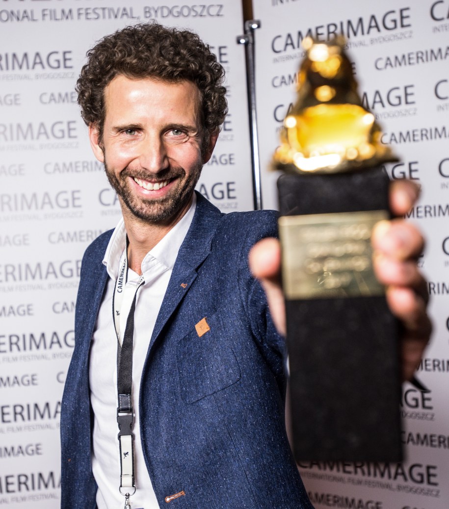 W Konkursie Głównym Złotą Żabę za zdjęcia do filmu "Dusza i ciało" otrzymał węgierski operator filmowy Mate Herbai /Tytus Żmijewski /PAP