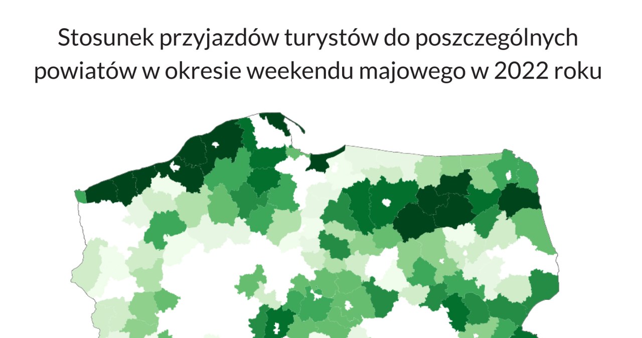 W które regiony Polski najczęściej podróżowaliśmy na majówkę samochodami? /Informacja prasowa