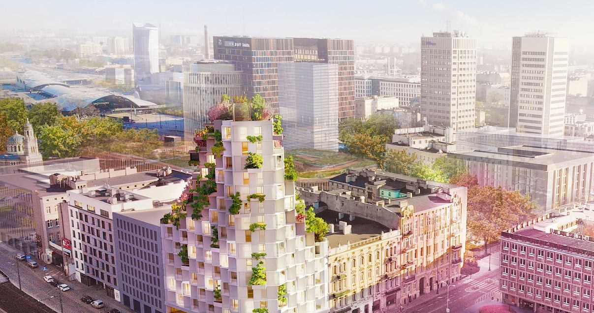 W Łodzi może powstać wyjątkowy proekologiczny wieżowiec. Wizualizacje robią wrażenie /Instagram: makaarchitecture/Studio MAKAA /materiały prasowe