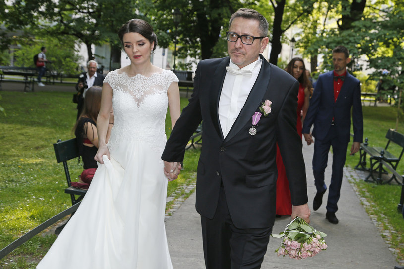 W maju ubiegłego roku dziennikarz poślubił Patrycję Czop /AKPA