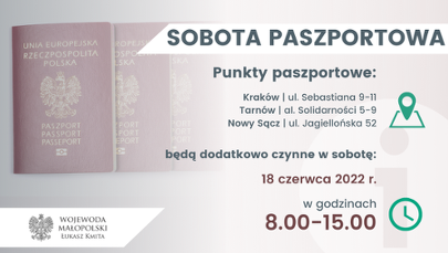 ​W Małopolsce kolejna "Sobota paszportowa"