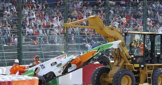 W minionym sezonie Liuzzi ze zmiennym szczęściem jeździł w Force India /AFP