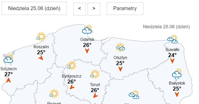 W niedzielę pogoda będzie lepsza niż w sobotę. Będzie też cieplej /IMGW /