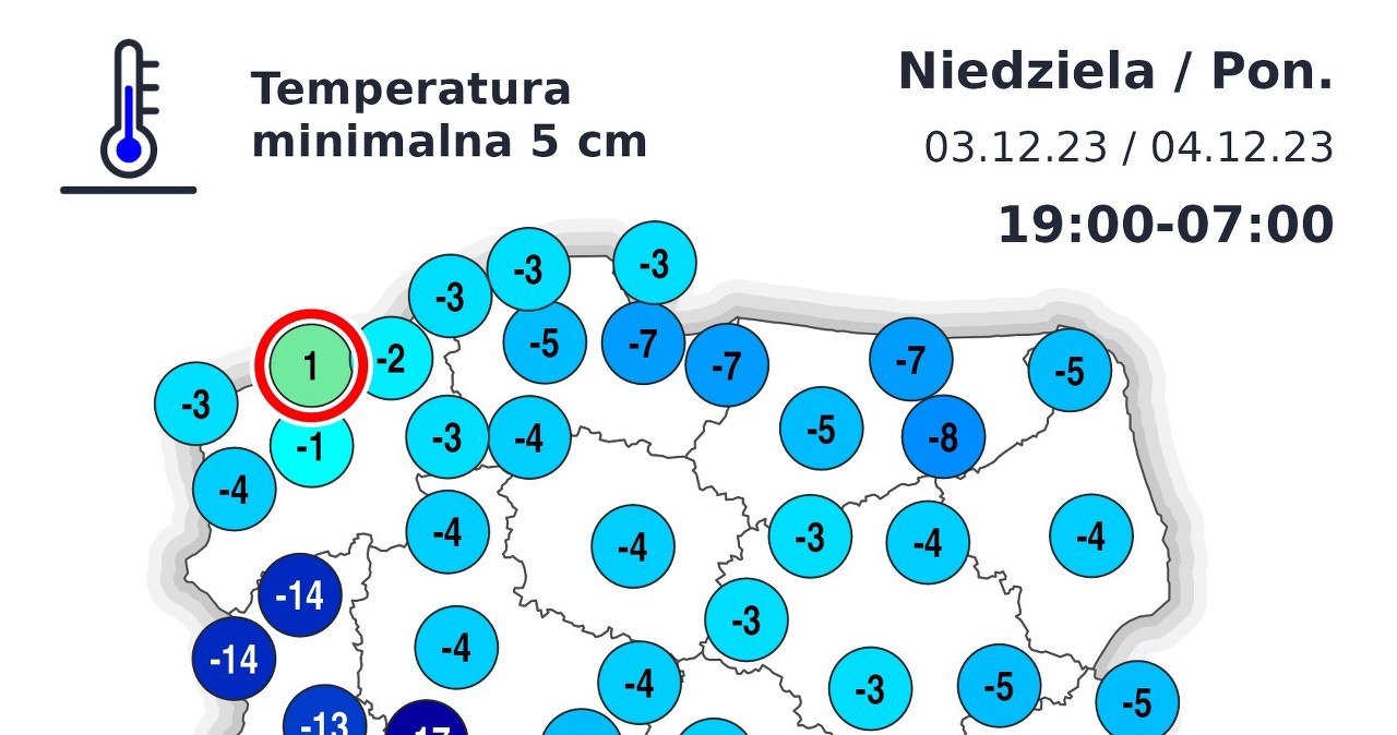 W nocy z niedzieli na poniedziałek najzimniejszym miastem wojewódzkim był Wrocław, w którym było -13 st. C /IMGW /