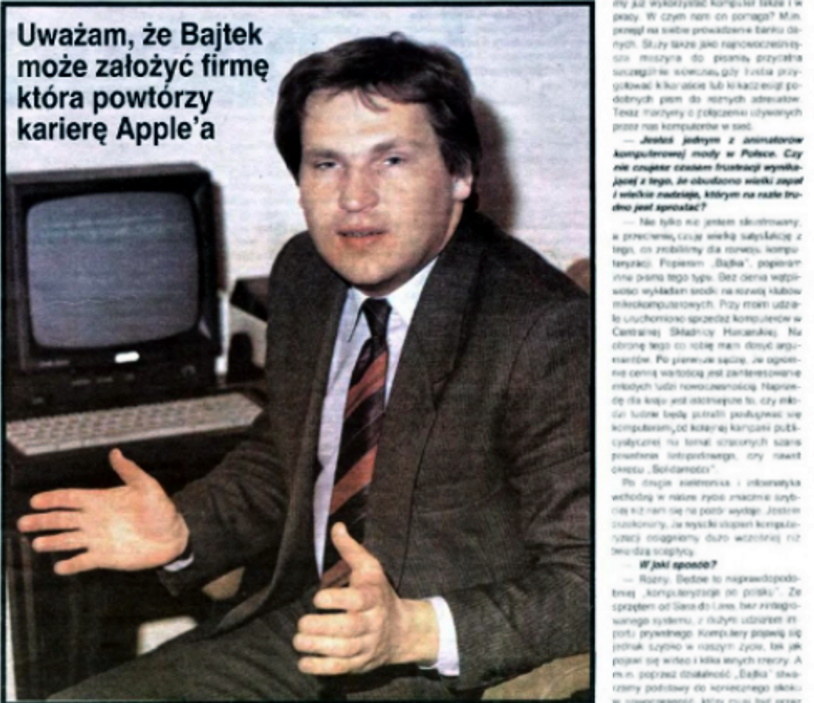 W numerze 4/1987 redakcja ”Bajtka” przeprowadziła wywiad z ówczesnym ministrem do spraw młodzieży Aleksandrem Kwaśniewskim /materiały prasowe