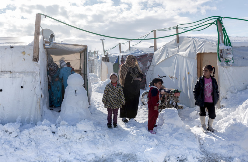 W obozach uchodźców w Syrii panują dramatyczne warunki fot. Maya Hautefeuille /AFP