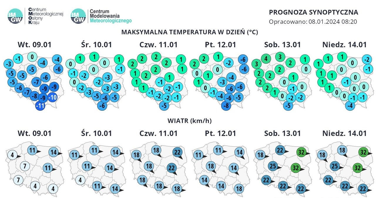 W okolicach weekendu w dużej części Polski może wiać silny wiatr /IMGW /
