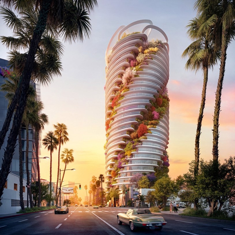 W otoczeniu drogich samochodów i sielsko rosnących palm idealnie pasuje do klimatu Los Angeles /Foster + Partners /materiały prasowe