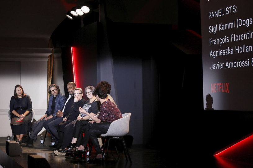 W panelu wzięły udział między innymi Agnieszka Holland i Kasia Adamik - konferencja Netflix w Rzymie (18 kwietnia 2018) /materiały prasowe