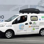 W pełni elektryczny Nissan rusza w drogę. Ma do pokonania 10 000 km