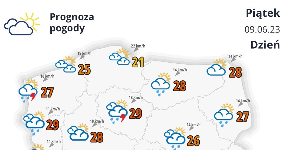 W piątek będzie ciepło, a miejscami nawet upalnie /IMGW /