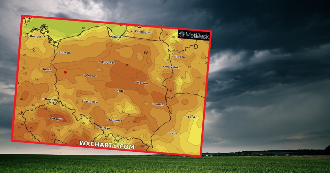 W piątek pogoda się zmieni. W kilku miejscach możliwe będą burze, ale nie będą zbyt gwałtowne /123rf/wxcharts /