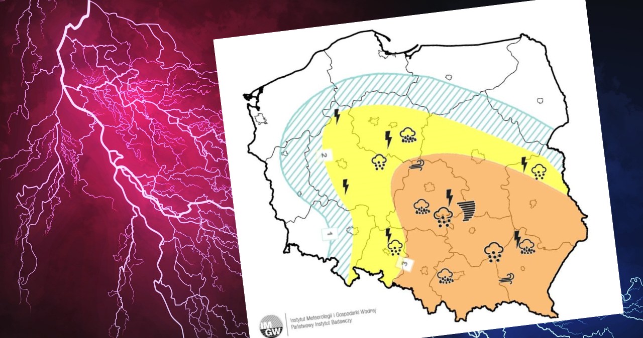 W piątek przez dużą część Polski przetoczą się potężne burze. Możliwe będą nawet trąby powietrzne /Pixabay/IMGW /