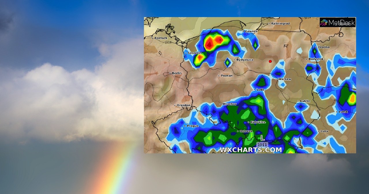 W piątek w Polsce możliwe będą burze z gradem oraz upały /Pixabay/wxcharts /