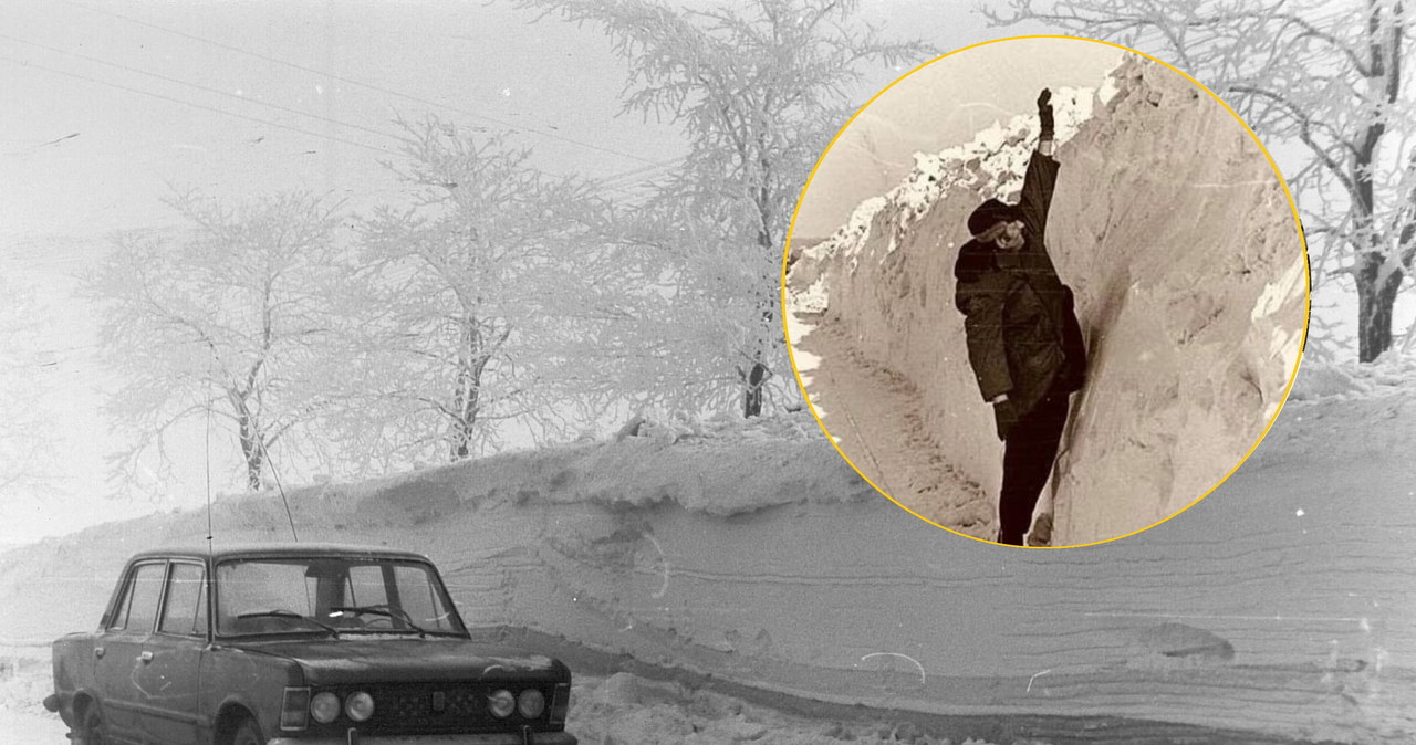 W Polsce pojawiły się "korytarze w śniegu". Zima stulecia na drogach Opolszczyzny - 1979 rok / zdjęcie: GDDKiA Opole /domena publiczna