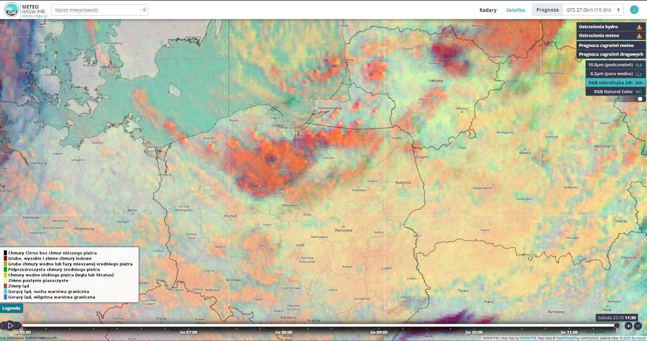 W Polsce północno wschodniej możliwe lokalnie pojedyncze burze - informuje IMGW /IMGW /