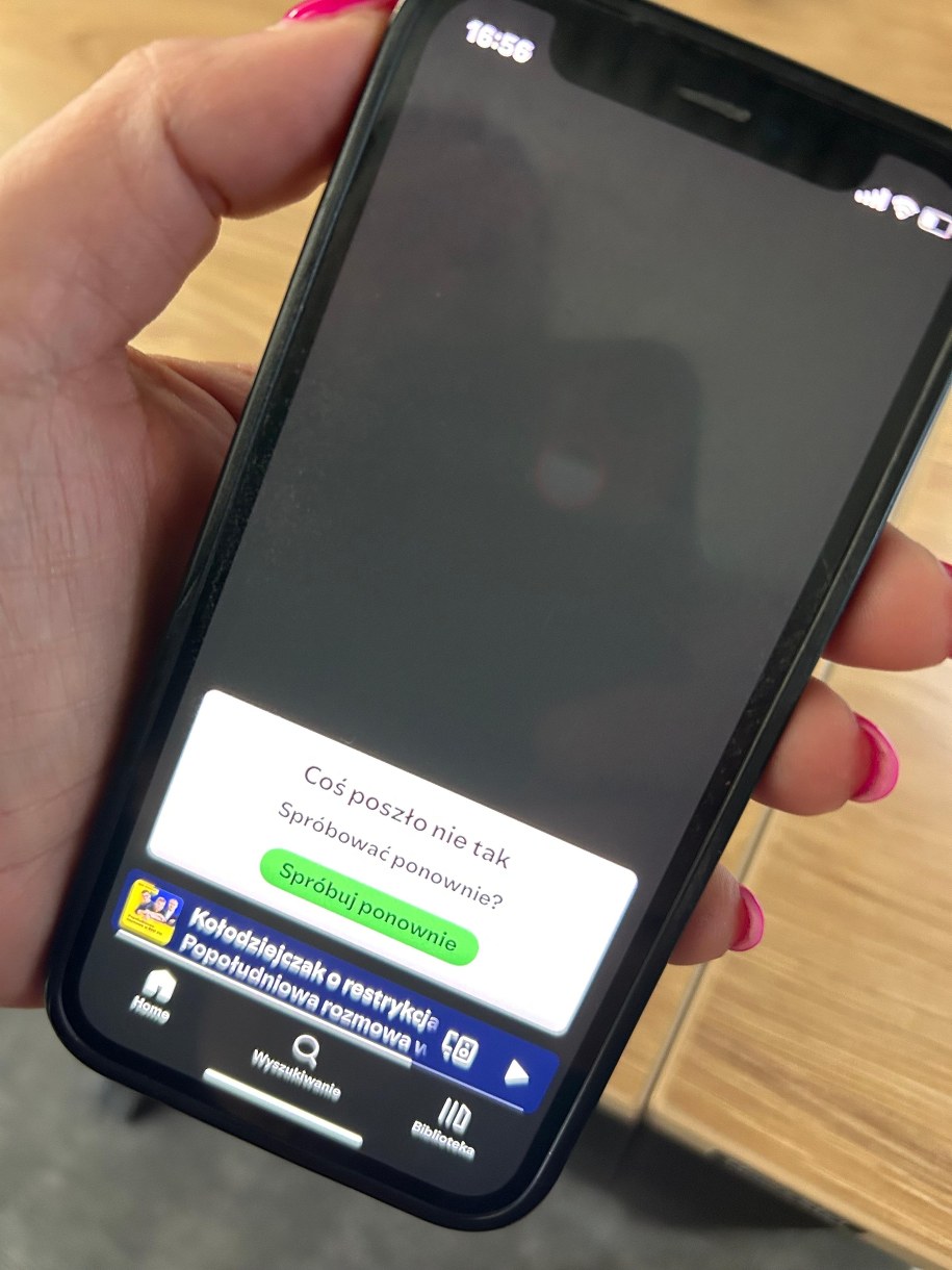 W Polsce użytkownicy Spotify też zgłaszali problemy /Słuchacz RMF FM /