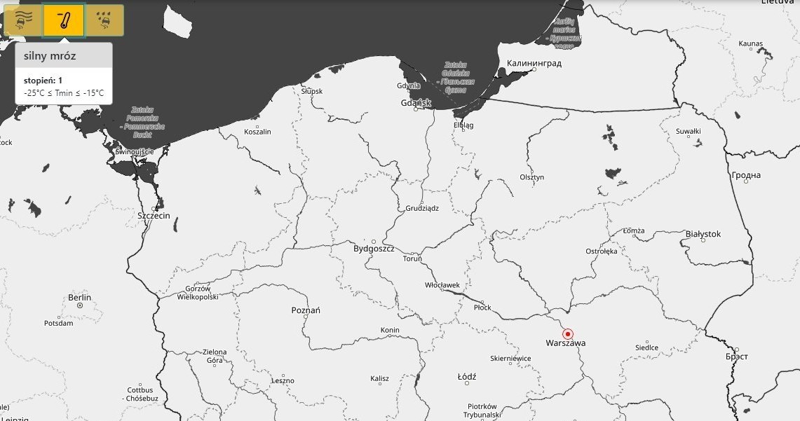 W południowej części województwa małopolskiego pojawi się silny mróz /IMGW /