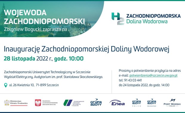 W poniedziałek ma być podpisany list intencyjny ws. Zachodniopomorskiej Doliny Wodorowej