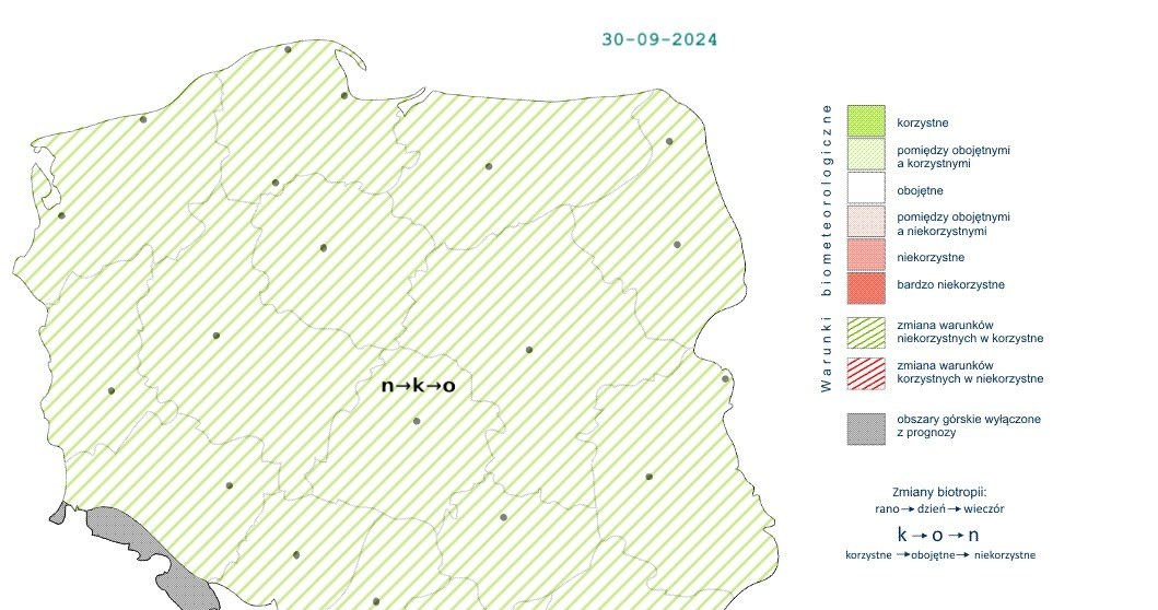 W poniedziałek rano z powodu niskich temperatur warunki nie będą nam sprzyjać, jednak słoneczny dzień przyniesie poprawę /IMGW /