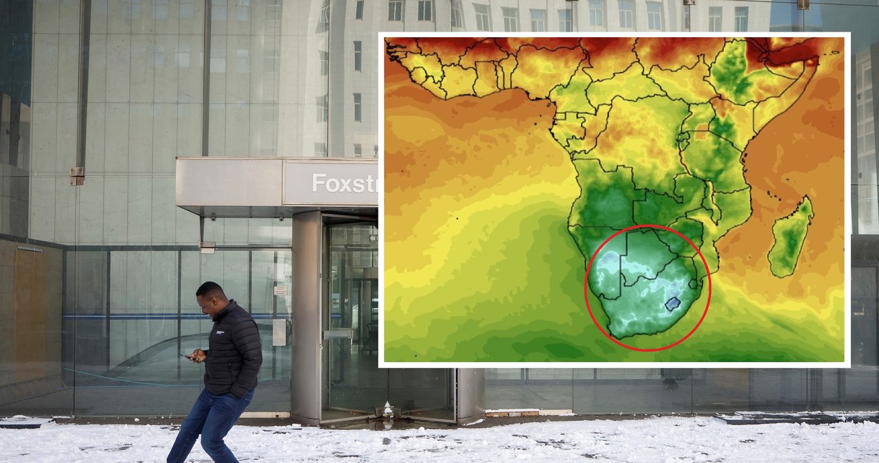 W poniedziałek spadł śnieg spadł w Johannesburgu, wywołując sensację wśród mieszkańców /Wikus de Wet/AFP/WXCHARTS /