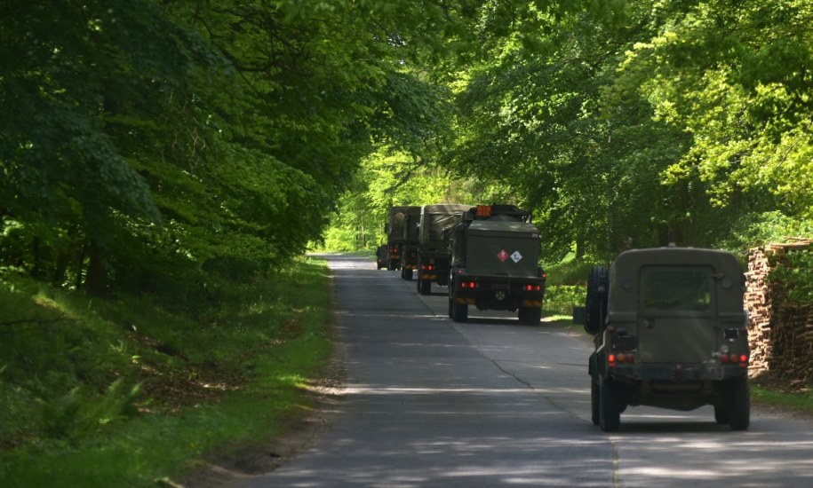 W poniedziałek wojskowy sprzęt będzie wracać z poligonu w Drawsku Pomorskim /mjr Błażej Łukaszewski /