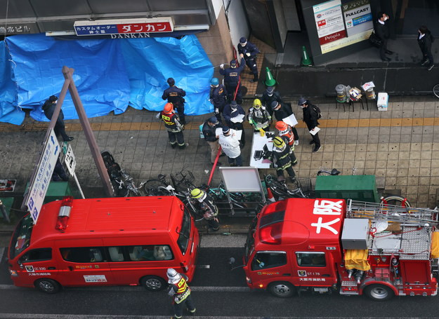W pożarze kliniki w Osace zginęły co najmniej 24 osoby /JIJI PRESS /PAP/EPA