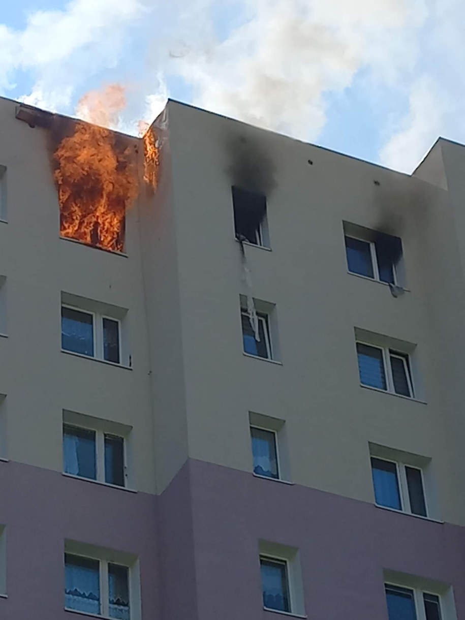 W pożarze poszkodowana została jedna osoba /Gorąca Linia RMF FM