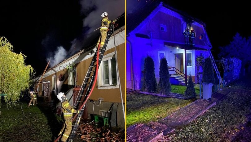 W pożarze zginęły dwie osoby /KW PSP Olsztyn /Państwowa Straż Pożarna