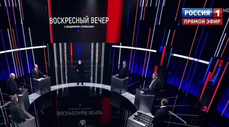 W programie "Wieczór z Władimirem Sołowiowem" testowane są sekretne plany Putina. Tak Kreml sprawdził reakcję Rosjan m.in. na tzw. "częściową mobilizację" /YouTube