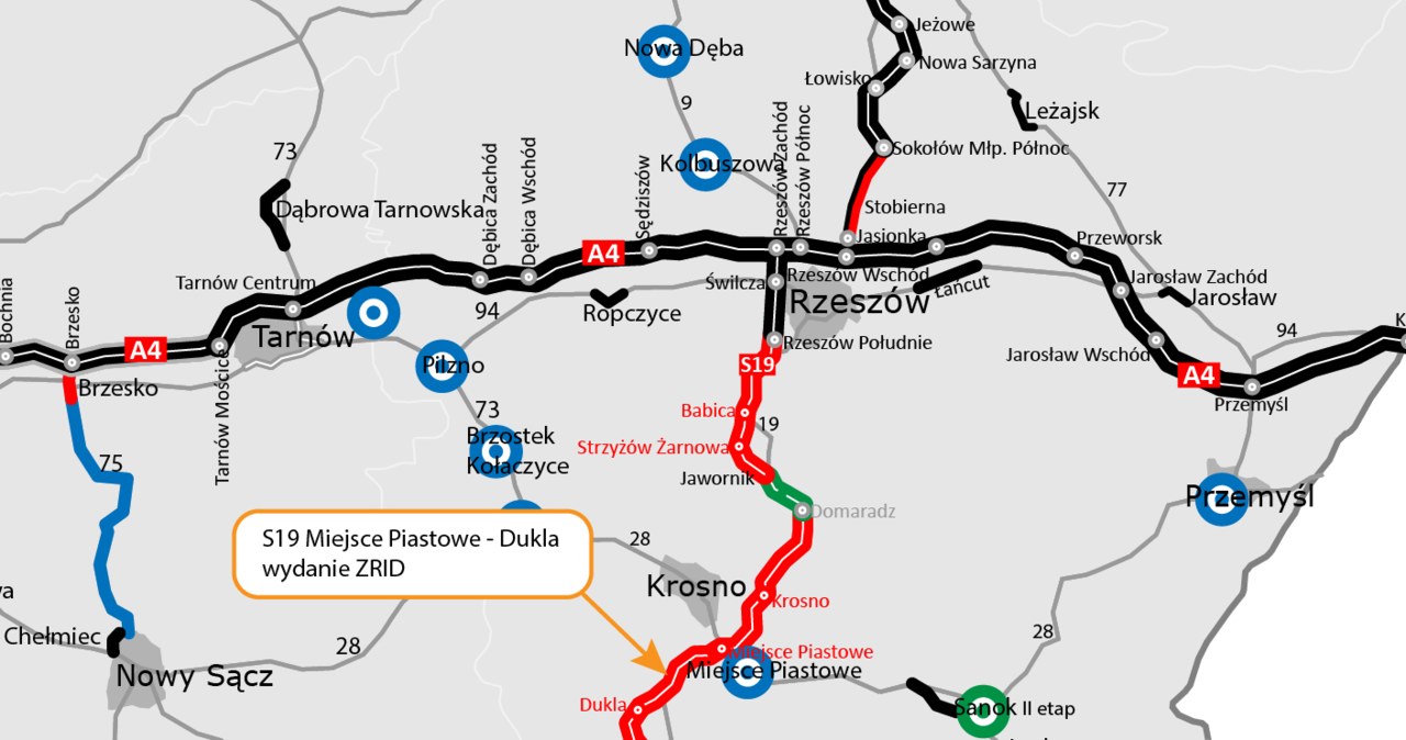 W ramach inwestycji powstanie przeszło 10-kilometrowy odcinek drogi ekspresowej S19. /GDDKiA